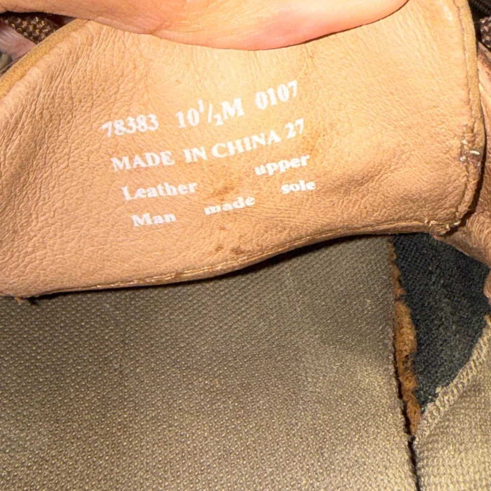 Clarks Mens 78383 Boat Shoes Tan Brown Nubuck Leather Mesh Loafers 10.5 M